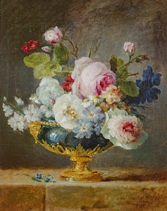 Flores em um vaso azul, 1782